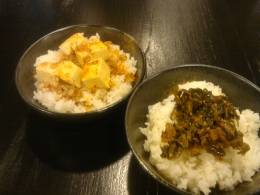 プチ丼(麻婆丼&高菜ご飯)￥150※ランチ無料