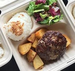 ステーキ屋のハンバーグ弁当