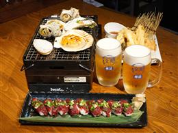 産地直送！豊富な貝と、桜寿司、天ぷら盛合せ