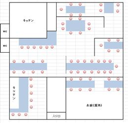 お店の簡単な間取り図です！